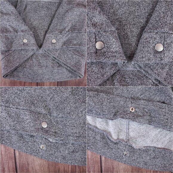 Rare Roots Canada Salt & Pepper Grey Hooded Poncho Cape One Size Fleece - Picture 5 of 11